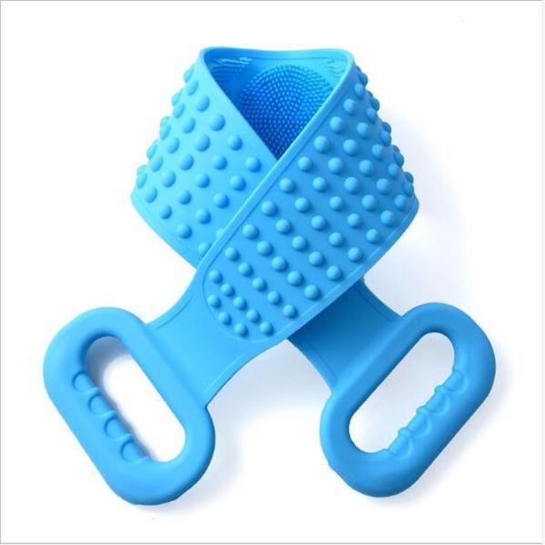 Esfoliante Corporal Banho Escova Silicone Limpeza Azul